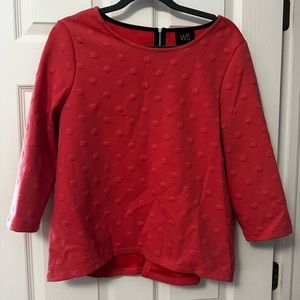 Pink polka Dot Embossed Top